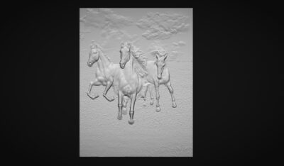 Tab125 - Koşan Atlar Tablosu 3D Model