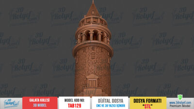 Tab129-Galata Kulesi 3D Model - Görsel 4