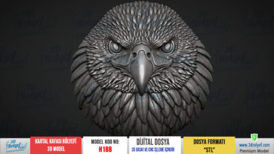H188 - Kartal Kafası Rölyefi 3D Model