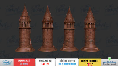Tab129-Galata Kulesi 3D Model