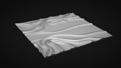 Panel108 - Çizgi Formu Dekoratif Duvar Panel Modeli - Cnc Oyma için 3D Model - Görsel 4