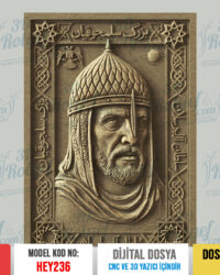 HEY236 | Sultan Alp Arslan Rölyefi 3D Model – Cnc ve 3D Yazıcı için Hazır Model