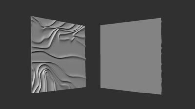 Panel108 - Çizgi Formu Dekoratif Duvar Panel Modeli - Cnc Oyma için 3D Model - Görsel 3