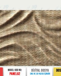 Pan62 - Dalga Desenli Duvar Dekoru Cnc İşleme 3D Modeli