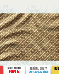 Pan64 - Dalga Desenli Duvar Dekoru Cnc İşleme 3D Modeli