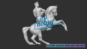 Hey104 | Atatürk Samsun Onur Anıtı Rölyefi 3d Model | Cnc ve 3D Yazıcı Modeli