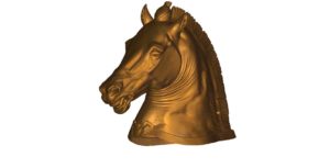 H43- 3D At Kafası Modeli