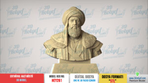 HEY261 | Ertuğrul Gazi Büstü 3D Model – 3D Yazıcı için Hazır Model Dijital Dosya