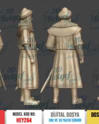 HEY264 | Ertuğrul Gazi Heykeli 3D Model – 3D Yazıcı için Hazır Model Dijital Dosya