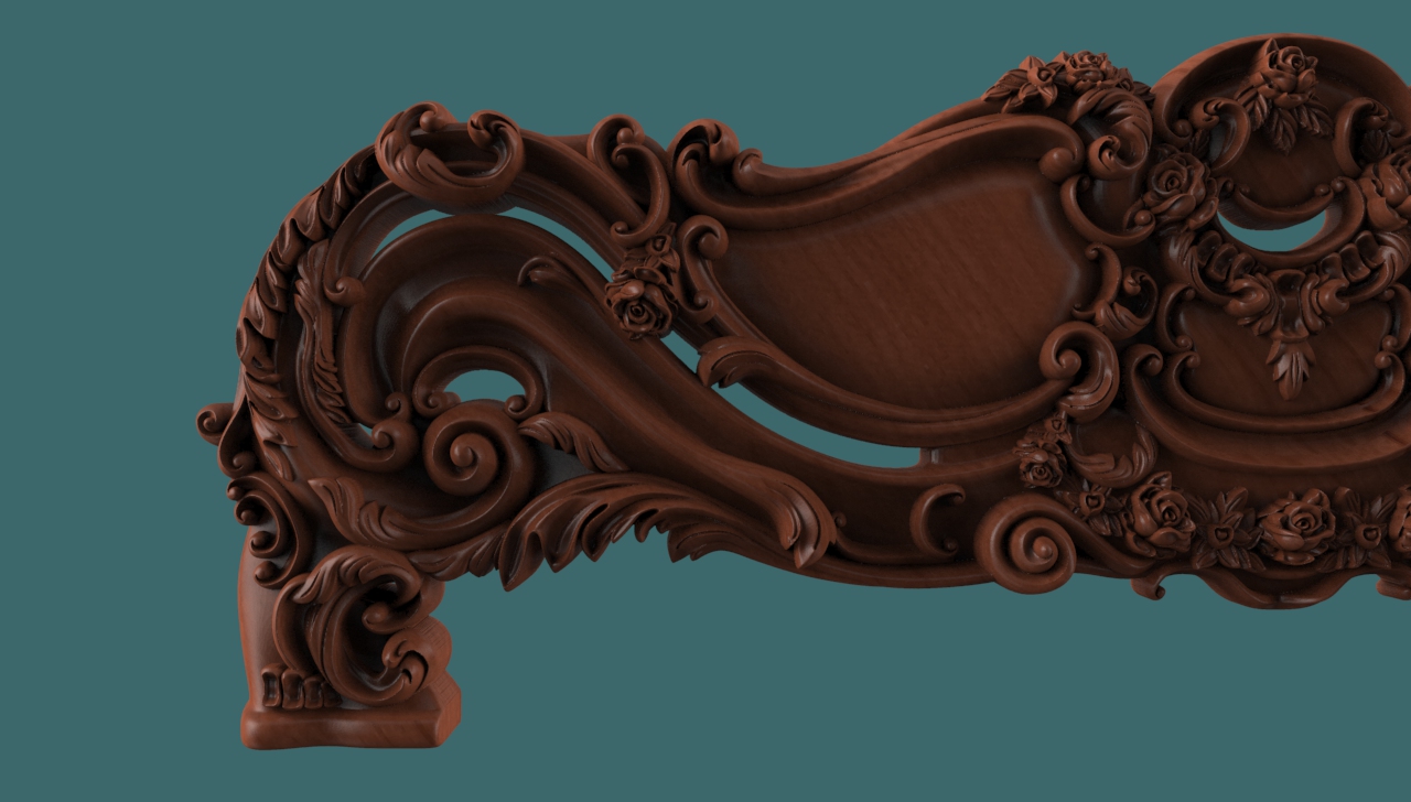 Klasik Yatak Başlık Stl Oyma Modeli Cnc Hazır Modeller Model Yb42