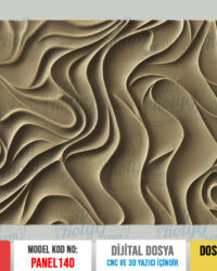 Panel140 - Modern Çizgi Duvar Dekoru 3D Model | CNC & 3D Yazıcı İçin 3D Model