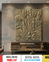 Panel147 - Organik Devinim Modern Duvar Dekoru | CNC & 3D Yazıcı İçin 3D Model