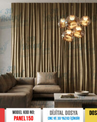 Panel150 - Dalga Desenli 3D Duvar Dekoru | CNC & 3D Yazıcı İçin 3D Model