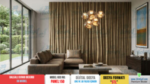Panel150 - Dalga Desenli 3D Duvar Dekoru | CNC & 3D Yazıcı İçin 3D Model