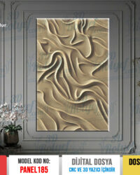 Panel185 - Modern 3D Duvar Dekoru | CNC & 3D Yazıcı İçin 3D Model