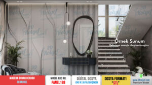 Panel188 - Modern 3D Duvar Dekoru | CNC & 3D Yazıcı İçin 3D Model