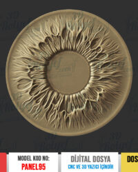 Panel95 - Göz Figürü Modern Duvar Dekoru 3D Model | CNC & 3D Yazıcı İçin 3D Model