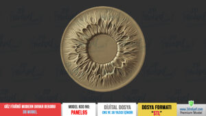 Panel95 - Göz Figürü Modern Duvar Dekoru 3D Model | CNC & 3D Yazıcı İçin 3D Model