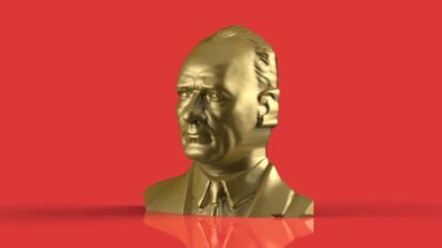 Hey56 | Atatürk Büstü 3D Stl Model | Cnc ve 3D Yazıcı Modeli - Görsel 4