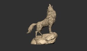 Fr11 - Uluyan Kurt Heykeli 3D Model - Ücretsiz 3D Yazıcı Modelleri İndir - 3Drolyef.com