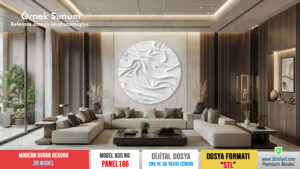 Panel186 - Dairesel Modern 3D Duvar Dekoru | CNC & 3D Yazıcı İçin 3D Model