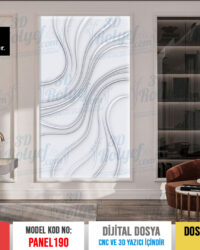 Panel190 - Akış Modern Duvar Dekoru | CNC & 3D Yazıcı İçin 3D Model