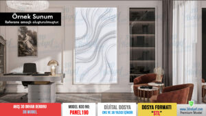 Panel190 - Akış Modern Duvar Dekoru | CNC & 3D Yazıcı İçin 3D Model