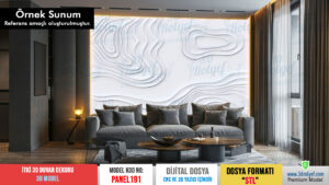 Panel191 - İtki Modern Duvar Dekoru | CNC & 3D Yazıcı İçin 3D Model