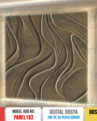 Panel193 - Modern Duvar Dekoru | CNC & 3D Yazıcı İçin 3D Model