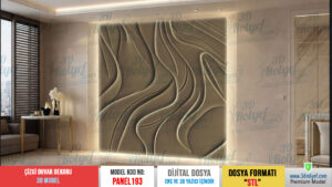 Panel193 - Modern Duvar Dekoru | CNC & 3D Yazıcı İçin 3D Model